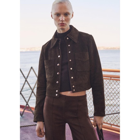 Mango Brown Suede Jacket - Picture 12 of 16